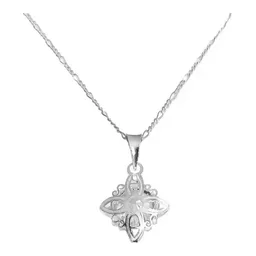 Collar Dije Nudo de Bruja Celta Plata 925 con Zirconia Brillante - Imagen 1
