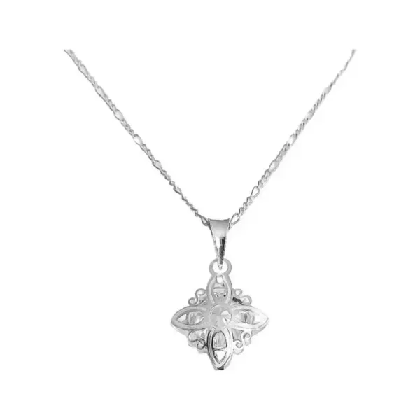 Collar Dije Nudo de Bruja Celta Plata 925 con Zirconia Brillante - Imagen 1