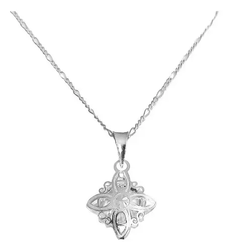 Collar Dije Nudo de Bruja Celta Plata 925 con Zirconia Brillante - Imagen 1