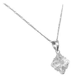 Collar Dije Nudo de Bruja Celta Plata 925 con Zirconia Brillante - Imagen 2