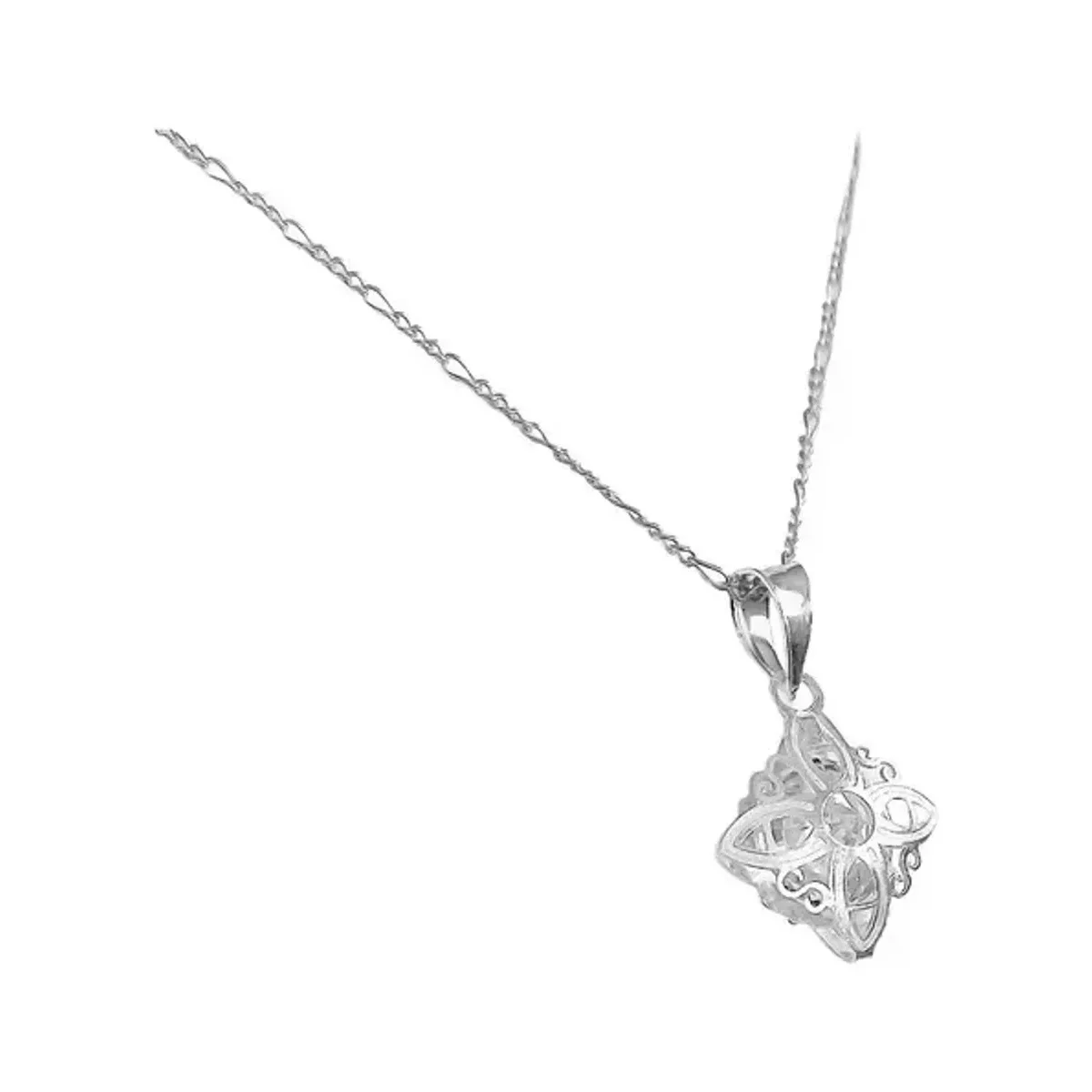 Collar Dije Nudo de Bruja Celta Plata 925 con Zirconia Brillante - Imagen 2