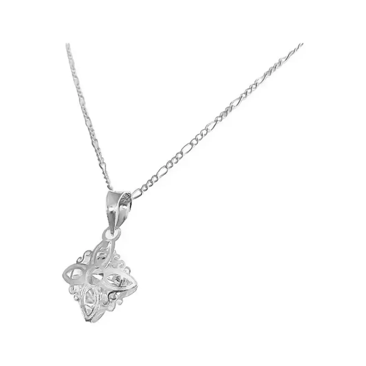 Collar Dije Nudo de Bruja Celta Plata 925 con Zirconia Brillante - Imagen 3