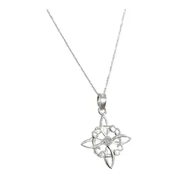 Collar Dije Nudo de Bruja Celta Plata 925 con Zirconia - Imagen 3