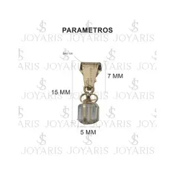 Collar Dije Oro Blanco 10k Zirconia Redonda Minimalista - Imagen 2