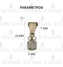 Collar Dije Oro Blanco 10k Zirconia Redonda Minimalista - Imagen 2