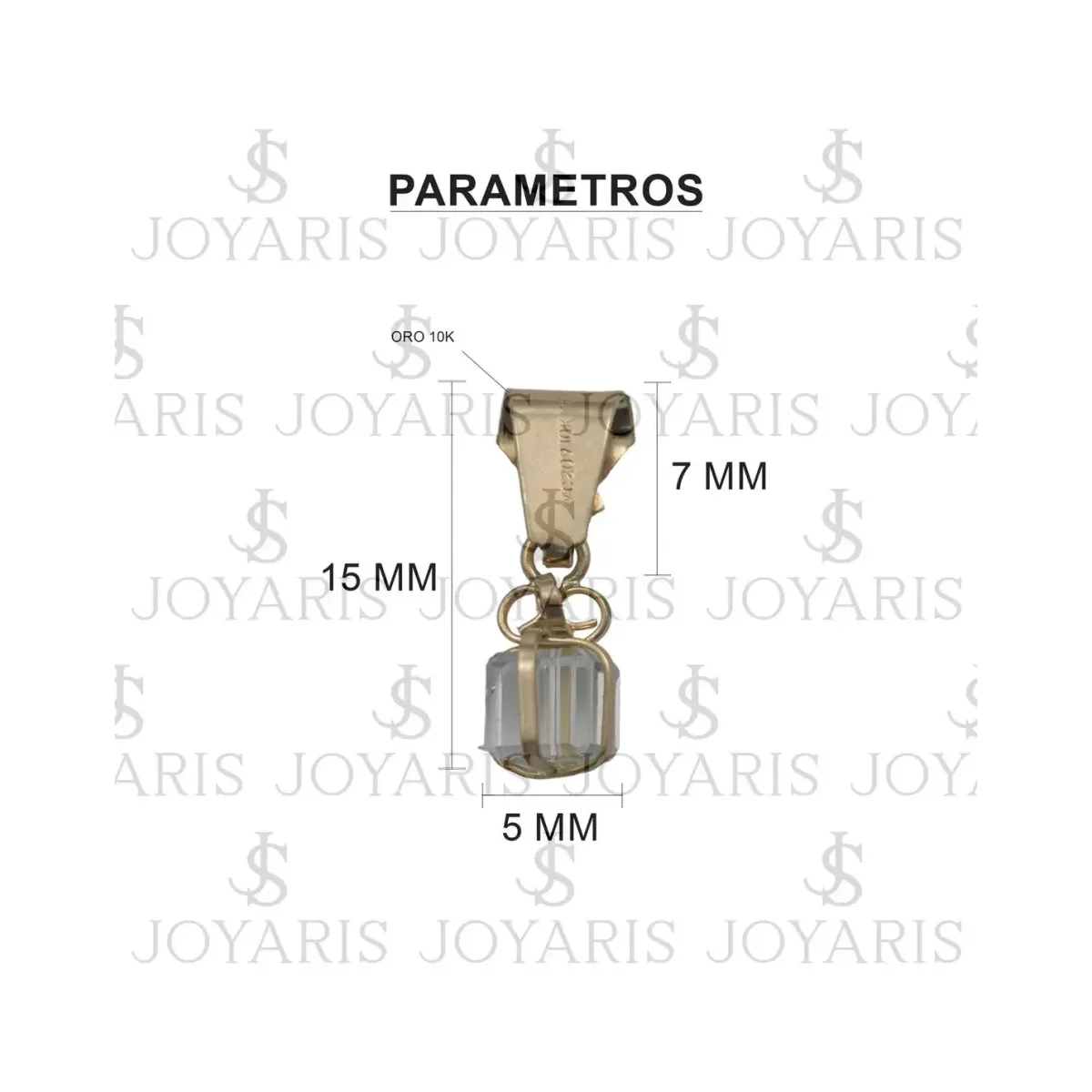 Collar Dije Oro Blanco 10k Zirconia Redonda Minimalista - Imagen 2