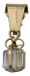 Collar Dije Oro Blanco 10k Zirconia Redonda Minimalista - Imagen 3