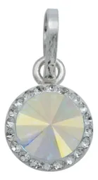 Collar Dije Plata 925 Cristal Blanco con Cadena Diseño Moderno - Imagen 3