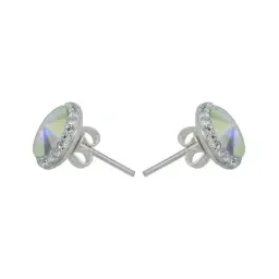 Collar Dije Plata 925 Cristal Blanco con Cadena Diseño Moderno - Imagen 4