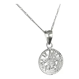 Collar Dije Tetragramaton Plata 925 Diamantado con Cadena Figaro - Imagen 3