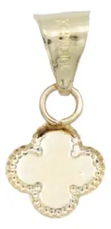 Collar Dije Trébol Oro 10k Esmaltado Negro Suerte - Imagen 4
