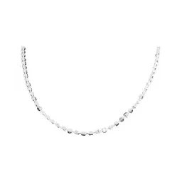 Collar Gargantilla Plata 925 Cuadros Italiana con Zirconia 40 cm - Imagen 1