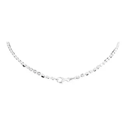 Collar Gargantilla Plata 925 Cuadros Italiana con Zirconia 40 cm - Imagen 2