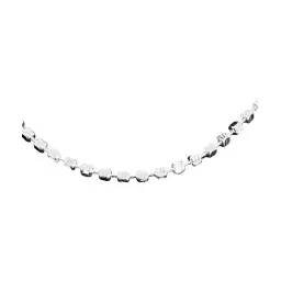 Collar Gargantilla Plata 925 Cuadros Italiana con Zirconia 40 cm - Imagen 3