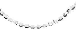 Collar Gargantilla Plata 925 Cuadros Italiana con Zirconia 40 cm - Imagen 3