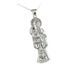 Collar Medalla Santa Muerte Plata 925 Diseño Calado Esotérico - Imagen 4