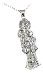 Collar Medalla Santa Muerte Plata 925 Diseño Calado Esotérico - Imagen 4