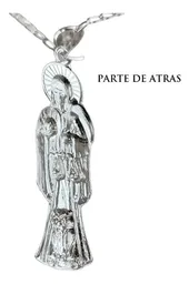 Collar Medalla Santa Muerte Plata 925 Diseño Hueco Unisex - Imagen 2