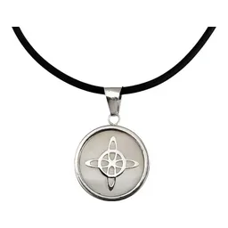 Collar Nudo Bruja Círculo Plata .925 Con Zirconia 50cm - Imagen 4