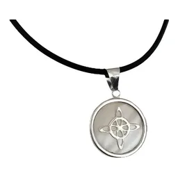 Collar Nudo Bruja Círculo Plata .925 Con Zirconia 50cm - Imagen 5