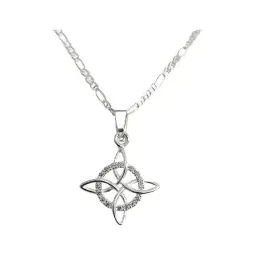 Collar Nudo Bruja Figaro Plata .925 con Zirconia 50cm - Imagen 1