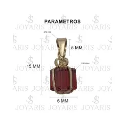 Collar Oro 10k Dije Corazón con Zirconia Roja y Cadena - Imagen 2