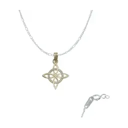Collar Oro 10k Nudo Bruja Celta con Zirconia para Mujer - Imagen 1
