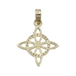 Collar Oro 10k Nudo Bruja Celta con Zirconia para Mujer - Imagen 4