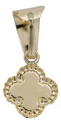Collar Oro 10k Trébol Esmaltado Negro con Cadena - Imagen 3