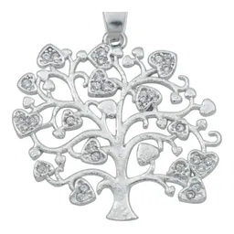 Collar Plata 925 Árbol de la Vida con Corazones Zirconia - Imagen 3