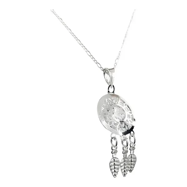 Collar Plata 925 Atrapa Sueños Zirconia con Cadena - Imagen 1