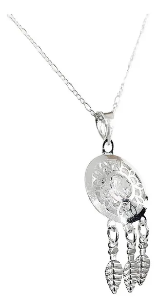 Collar Plata 925 Atrapa Sueños Zirconia con Cadena - Imagen 1