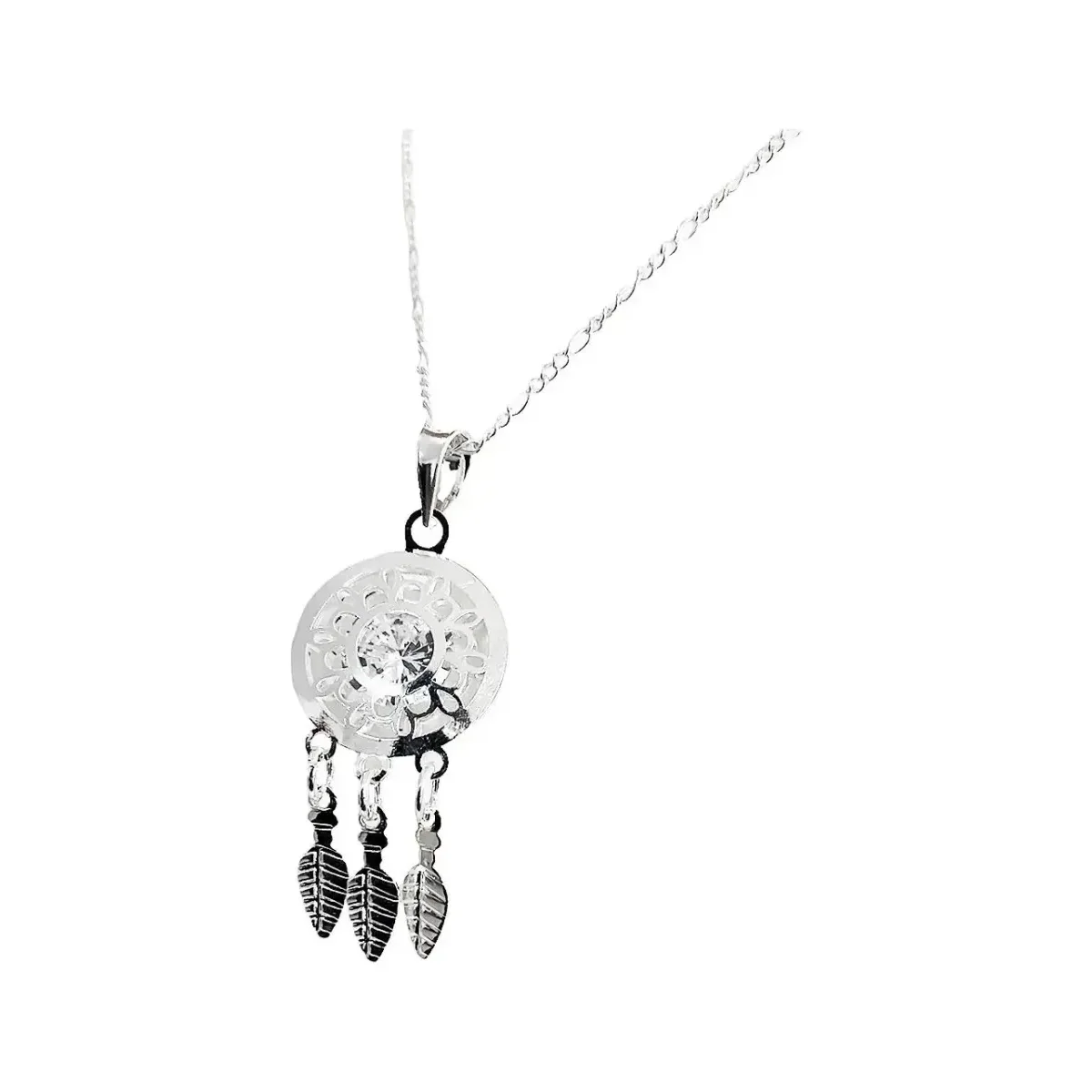 Collar Plata 925 Atrapa Sueños Zirconia con Cadena - Imagen 2