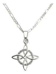 Collar Nudo Bruja Figaro Plata .925 con Zirconia 50cm - Imagen 1
