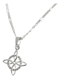 Collar Nudo Bruja Figaro Plata .925 con Zirconia 50cm - Imagen 3