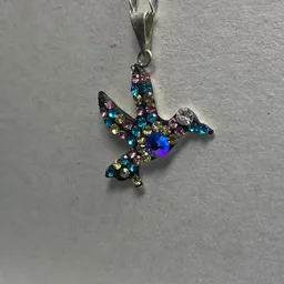Collar Plata .925 Colibrí con Zirconias Multicolor - Imagen 3