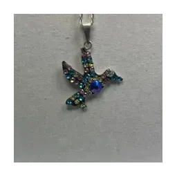 Collar Plata .925 Colibrí con Zirconias Multicolor - Imagen 4