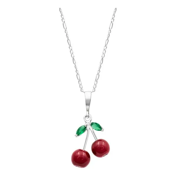Collar Plata 925 con Dije Cereza Cuarzo Natural para Mujer - Imagen 1