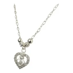 Collar Plata 925 Corazón con Bolitas y Zirconia - Imagen 3