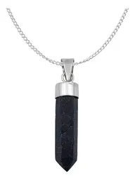 Collar Plata 925 Cuarzo Natural Prisma Violeta - Imagen 1