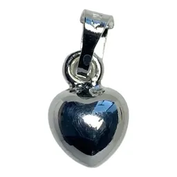 Collar Plata .925 Dije Corazón Liso con Cadena 45cm - Imagen 2