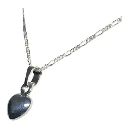 Collar Plata .925 Dije Corazón Liso con Cadena 45cm - Imagen 4