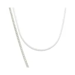Collar Plata 925 Dije Nudo Bruja Encapsulado con Cadena Barbada - Imagen 3