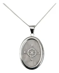 Collar Plata 925 Dije Nudo Bruja Encapsulado con Cadena Barbada - Imagen 4