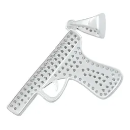Collar Plata 925 Hombre con Dije Pistola Zirconia Blanca - Imagen 4