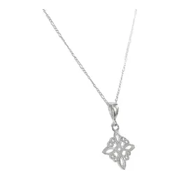 Collar Plata 925 Nudo Bruja Liso Amuleto de Protección - Imagen 2