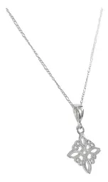 Collar Plata 925 Nudo Bruja Liso Amuleto de Protección - Imagen 2