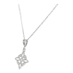 Collar Plata 925 Nudo Bruja Liso Amuleto de Protección - Imagen 3