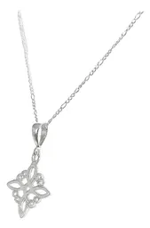 Collar Plata 925 Nudo Bruja Liso Amuleto de Protección - Imagen 3