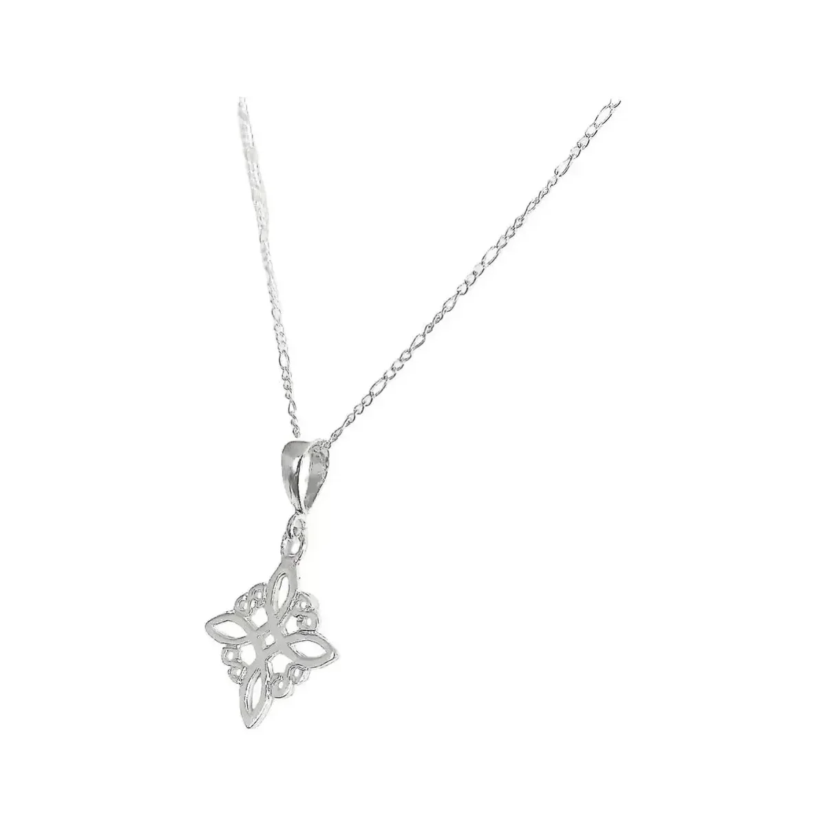 Collar Plata 925 Nudo Bruja Liso Amuleto de Protección - Imagen 3